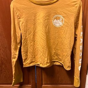 Billabong yellow cropped Long Sleeve Shirt